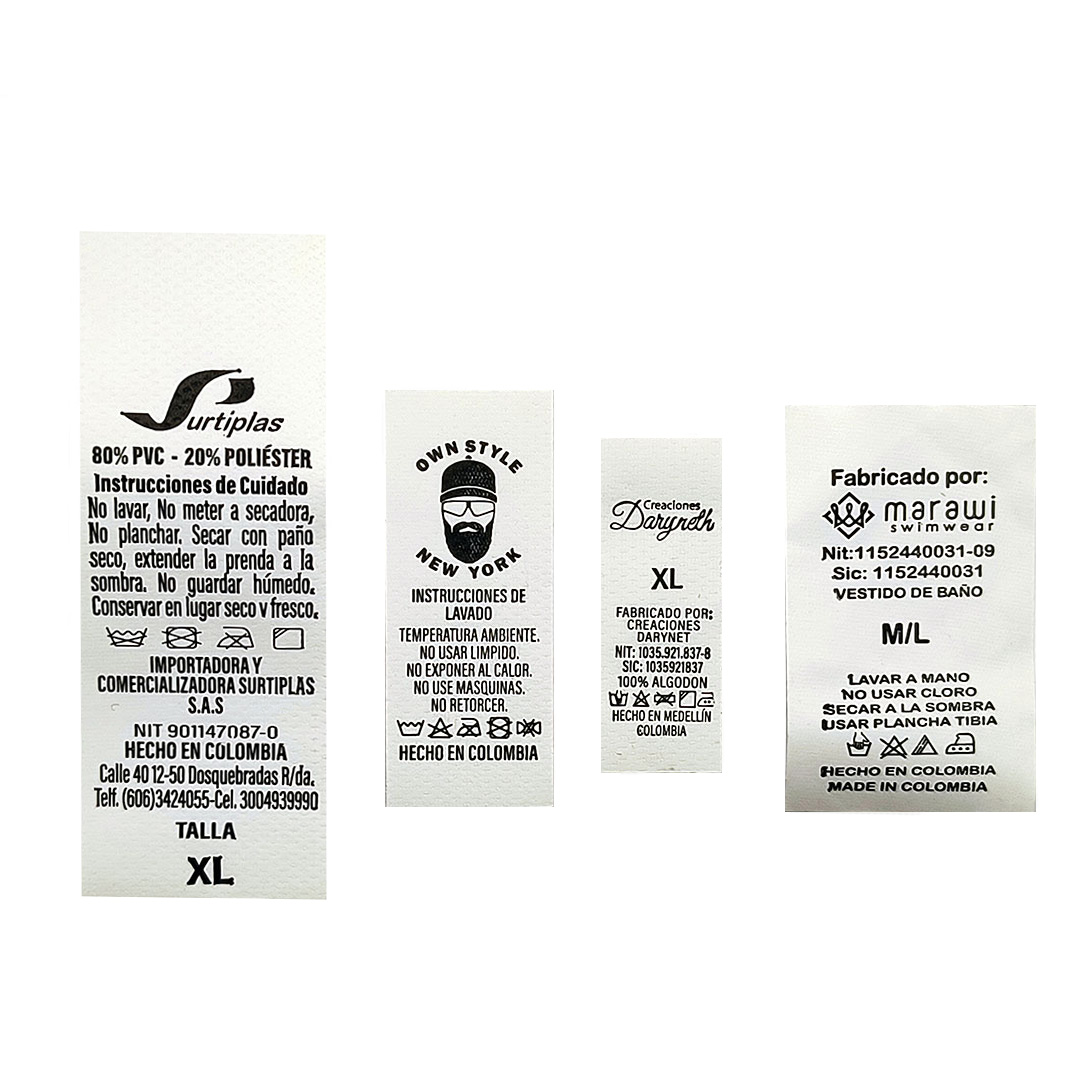 Marquillas Estampadas en Nylon