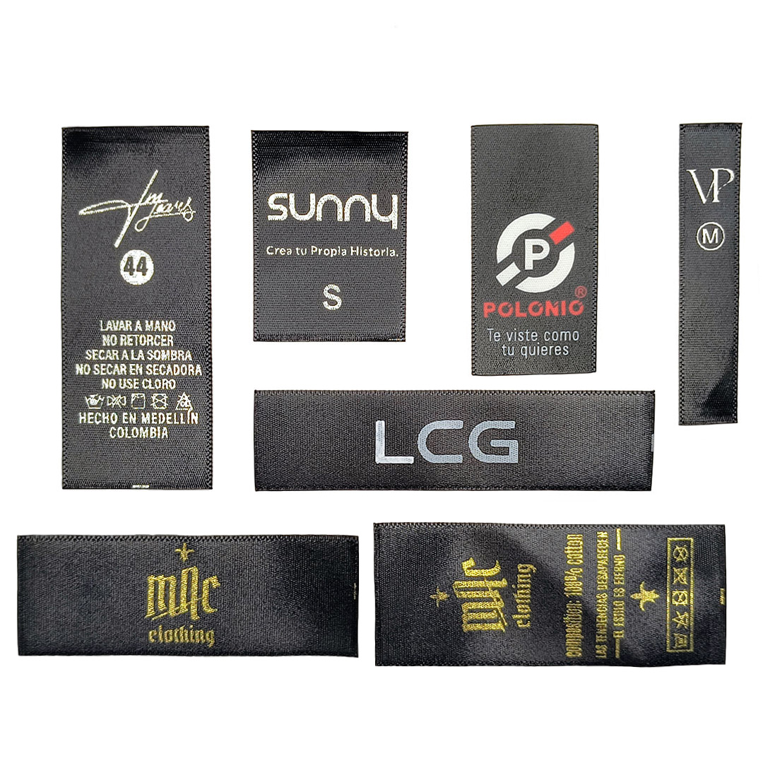 Marquillas Estampadas en Satín