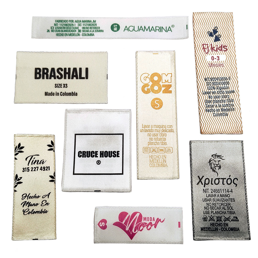 Marquillas Estampadas en Satín